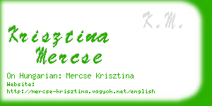 krisztina mercse business card